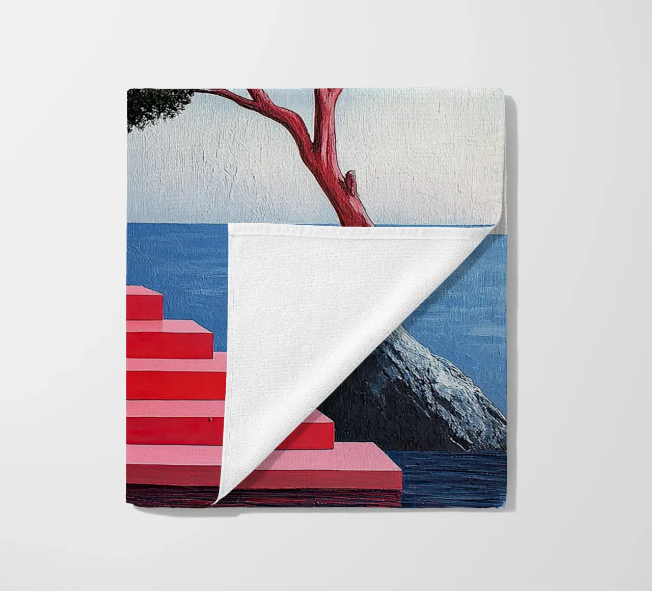 Surrealism Architecture Design Geometry beach towel by Nikis Art Studio