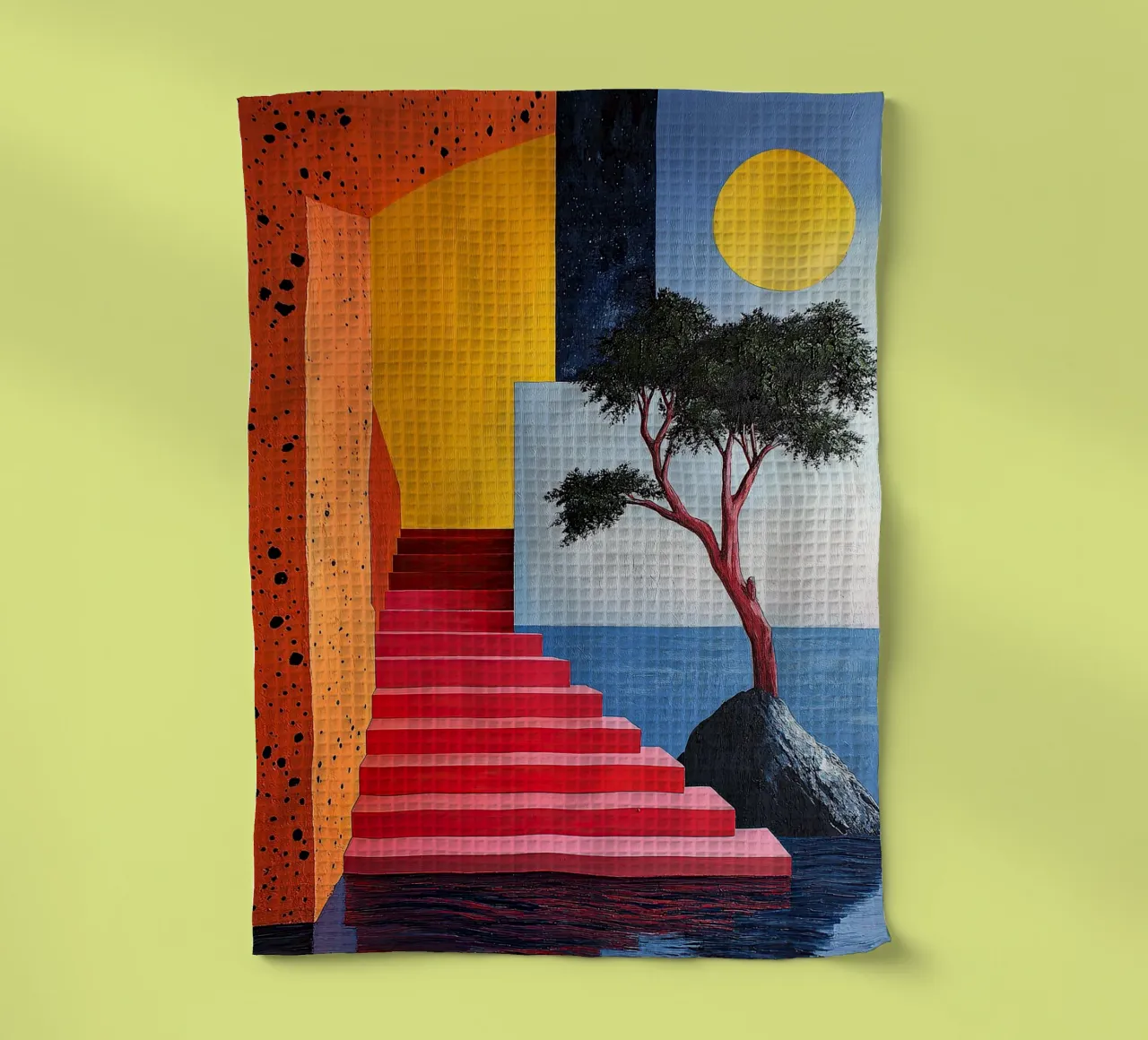 Surréalisme Architecture Design Géométrie torchon de Nikis Art Studio