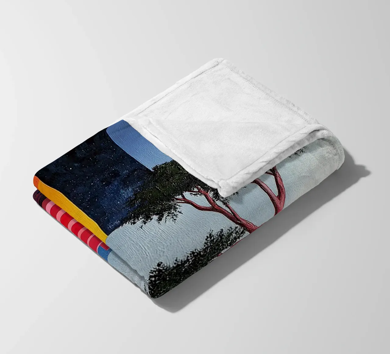 Surrealism Architecture Design Geometry fleece blanket by Nikis Art Studio