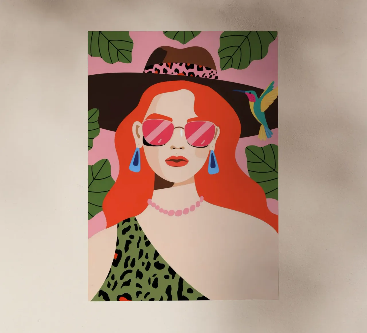 La signora del cappello leopardato pellicola backlit da Emery Kate