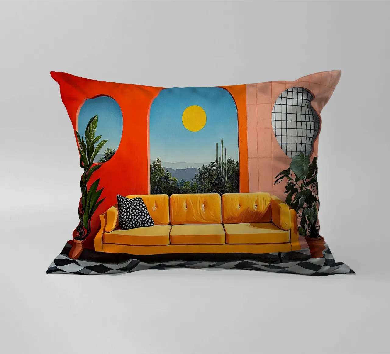 Surrealismo Architettura Design Geometria cuscino da Nikis Art Studio