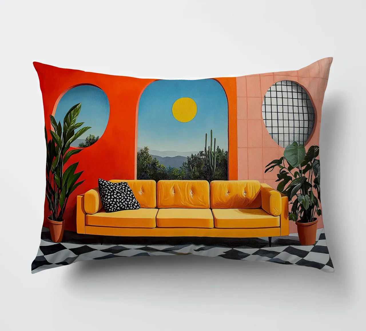 Surrealismo Architettura Design Geometria cuscino da Nikis Art Studio