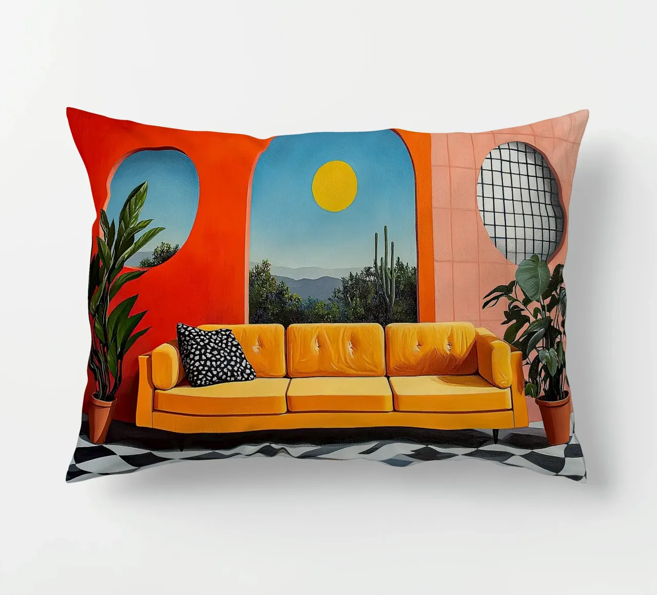 Surrealismo Architettura Design Geometria cuscino da Nikis Art Studio