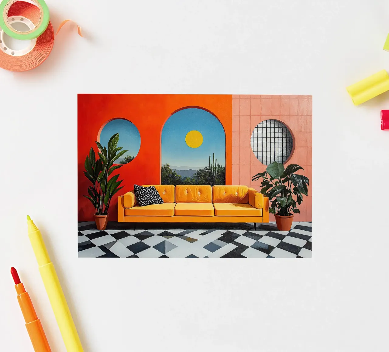 Surrealism Architecture Design Geometry sticker by Nikis Art Studio