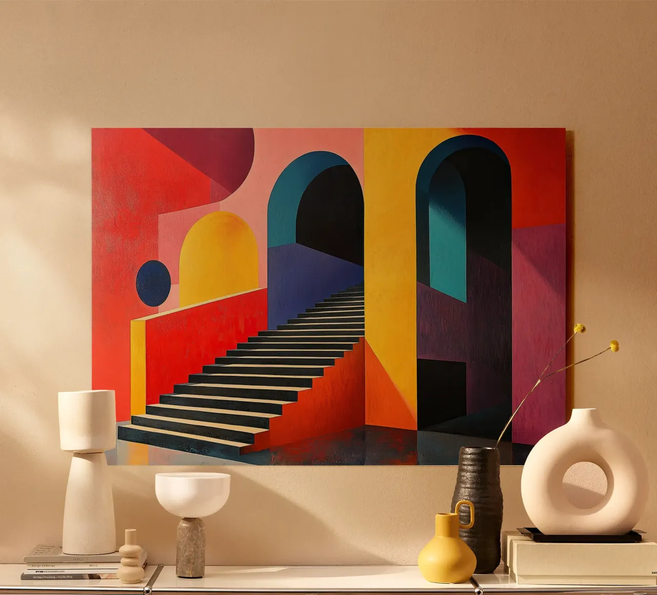 Surrealismo Architettura Design Geometria pannello forex da Nikis Art Studio