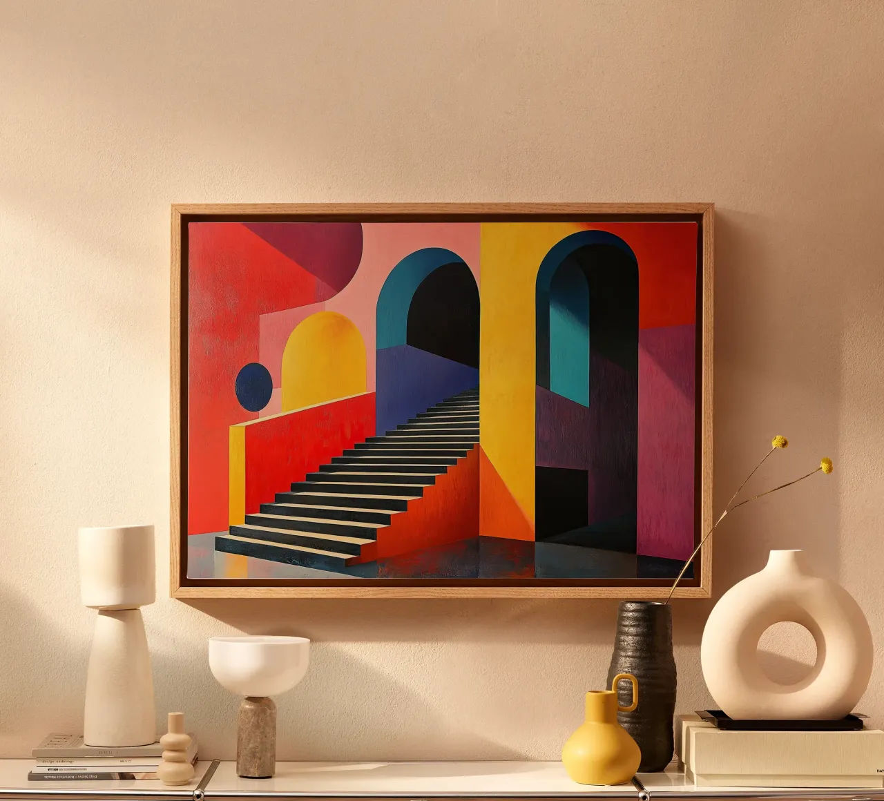 Surréalisme Architecture Design Géométrie toile de Nikis Art Studio