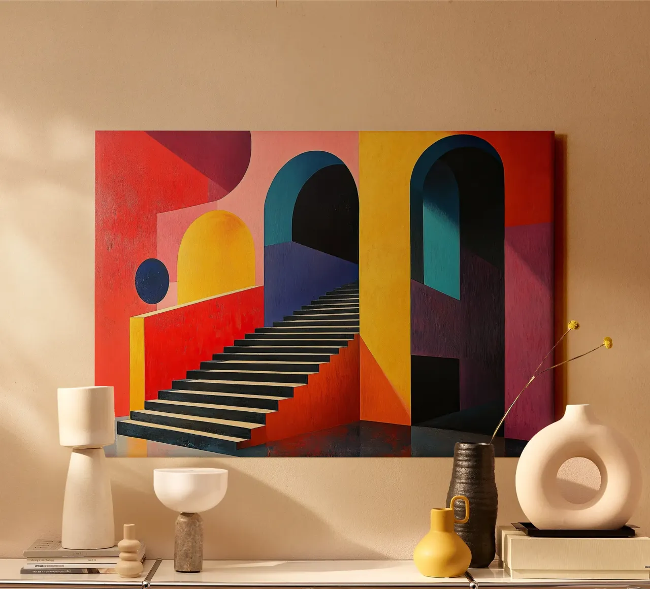 Surréalisme Architecture Design Géométrie toile de Nikis Art Studio