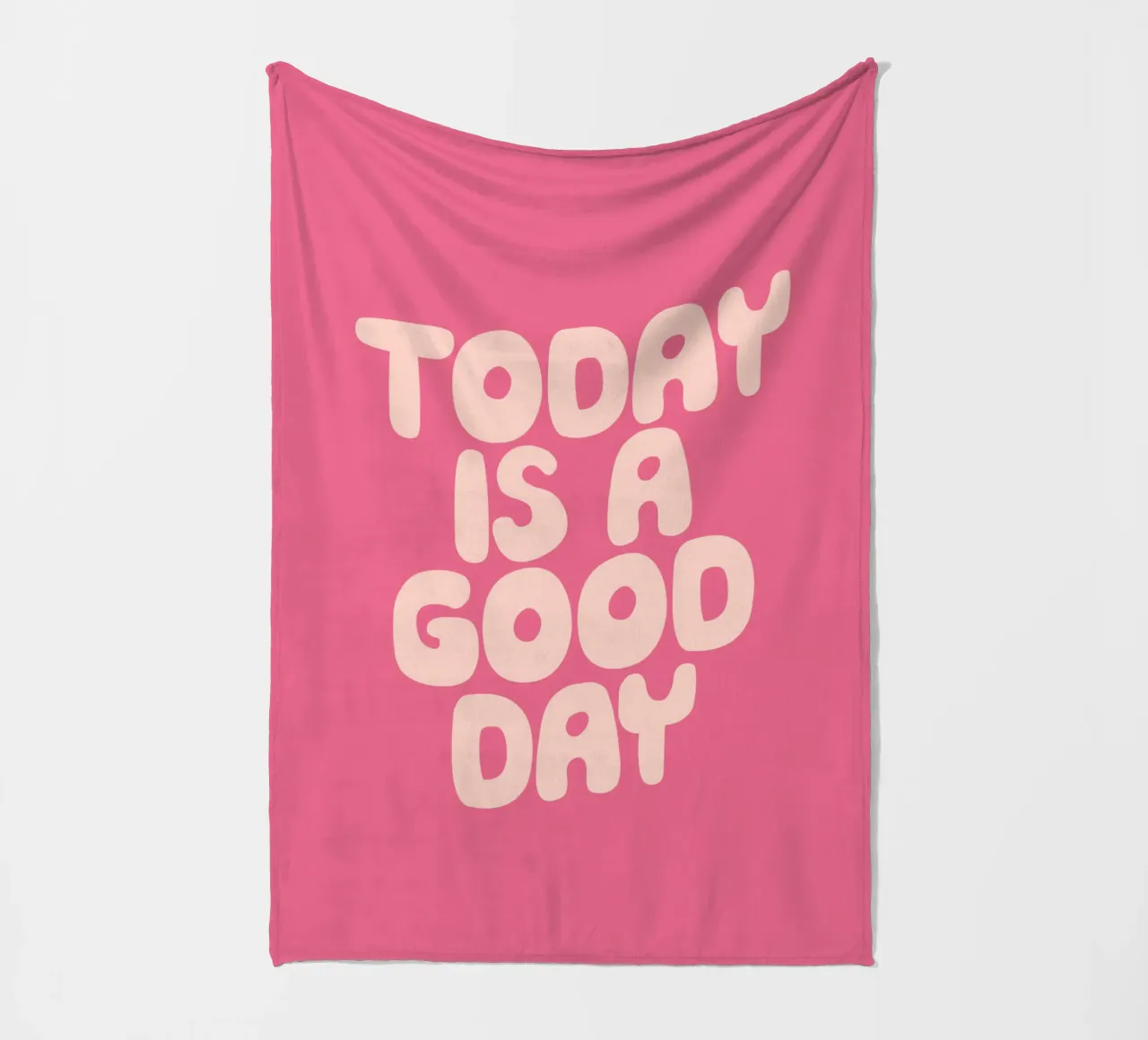 Today is a Good Day Optimistic Typography Design fleece blanket by THE MOTIVATED TYPE