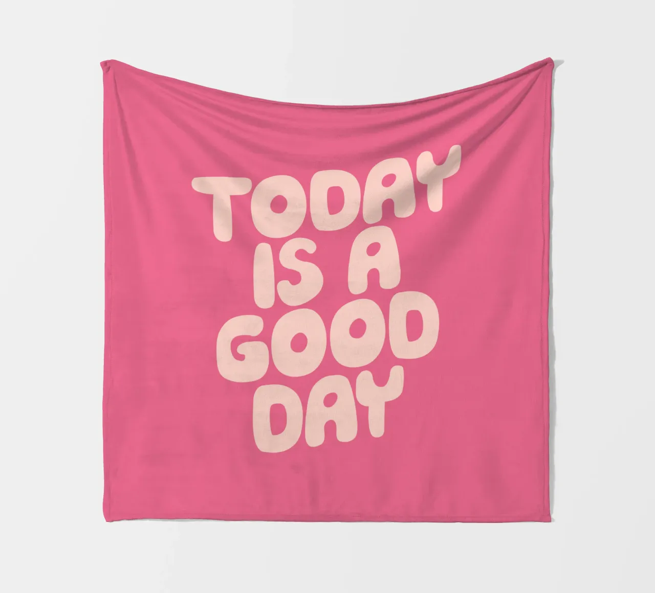 Oggi è un buon giorno Design tipografico ottimistico coperta in pile da THE MOTIVATED TYPE