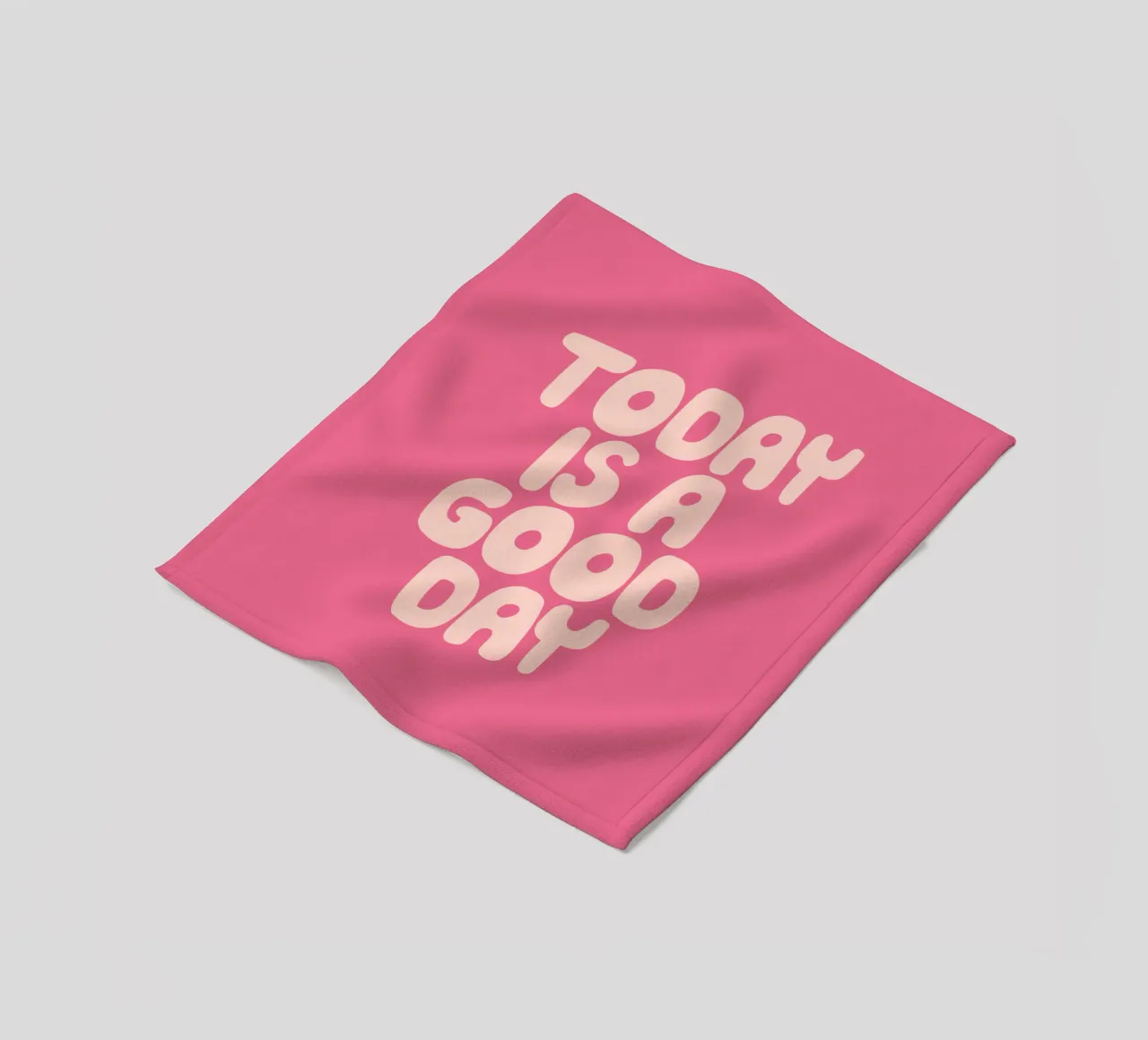 Oggi è un buon giorno Design tipografico ottimistico coperta in pile da THE MOTIVATED TYPE