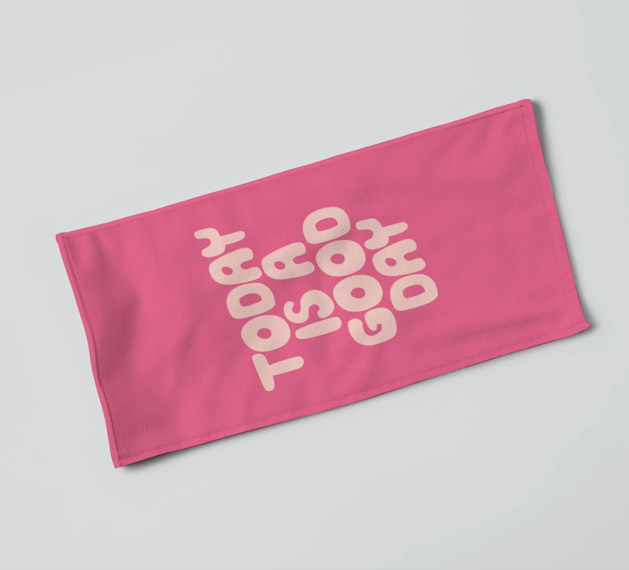 Heute ist ein guter Tag Optimistische Typografie Design Handtuch von THE MOTIVATED TYPE