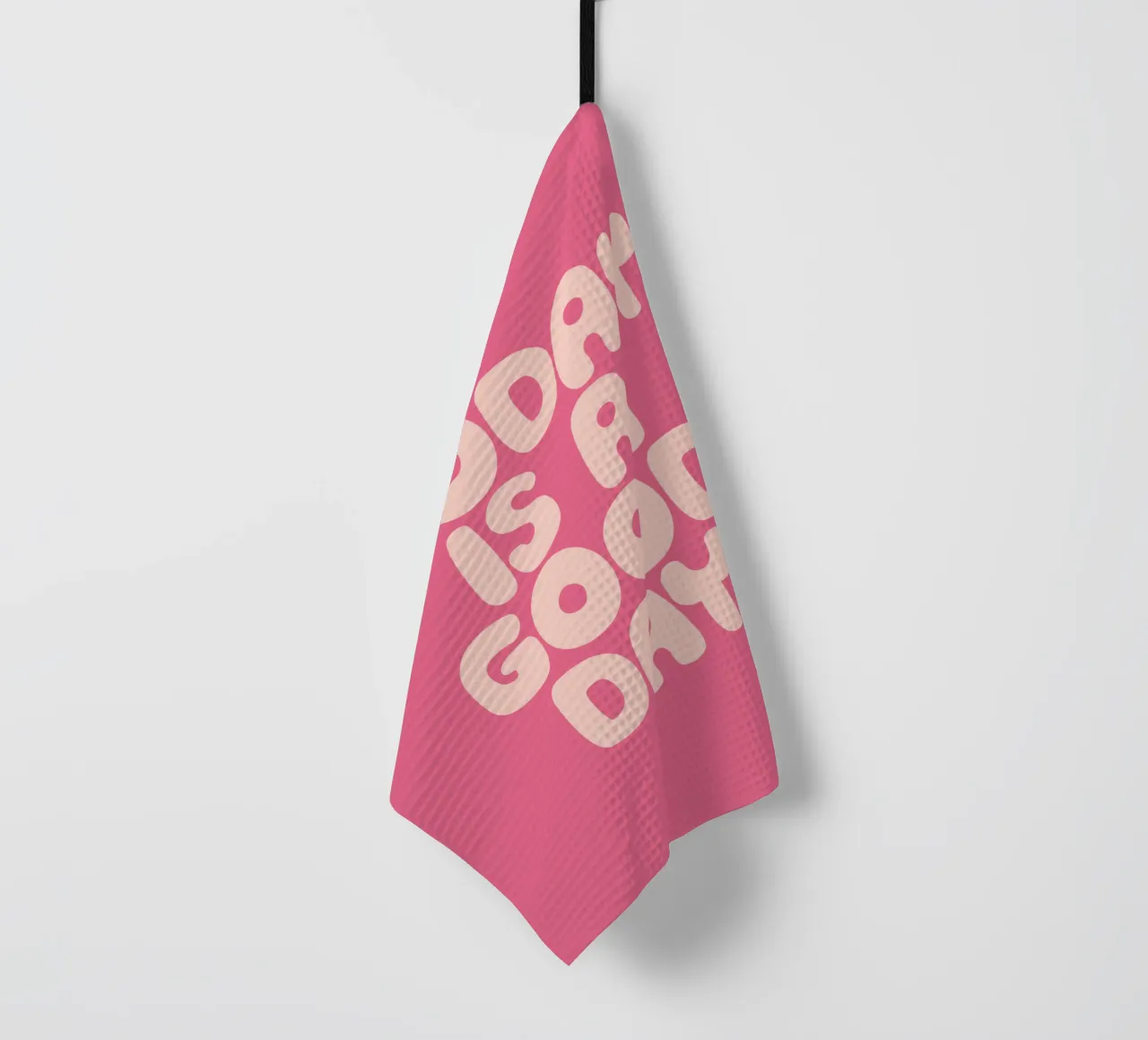 Oggi è un buon giorno Design tipografico ottimistico canovaccio da cucina da THE MOTIVATED TYPE