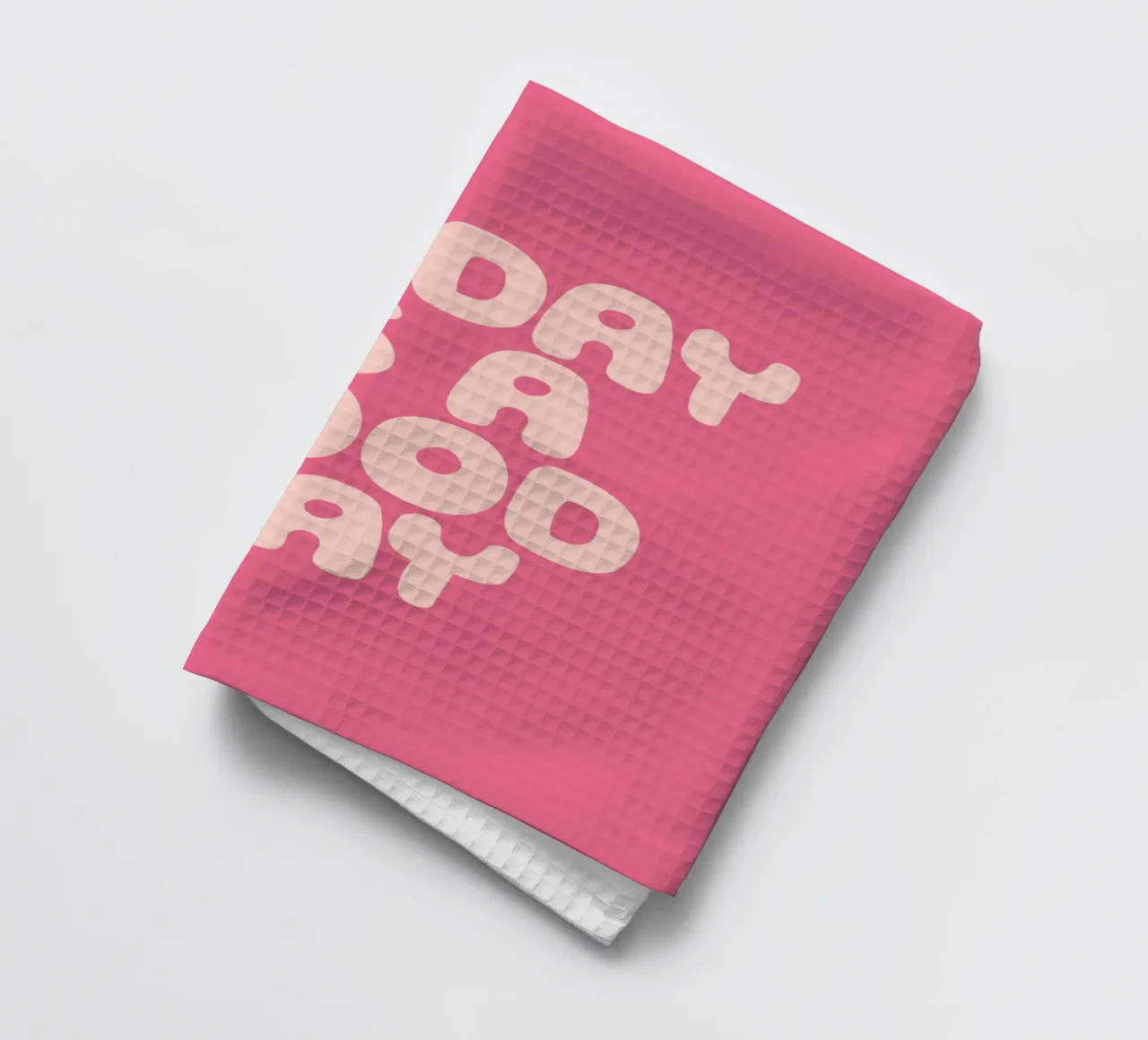 Oggi è un buon giorno Design tipografico ottimistico canovaccio da cucina da THE MOTIVATED TYPE