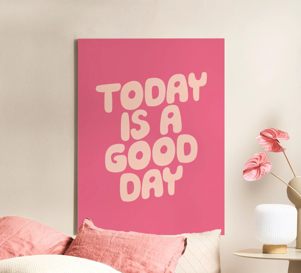 Today is a Good Day Optimistic Typography Design canvas by THE MOTIVATED TYPE