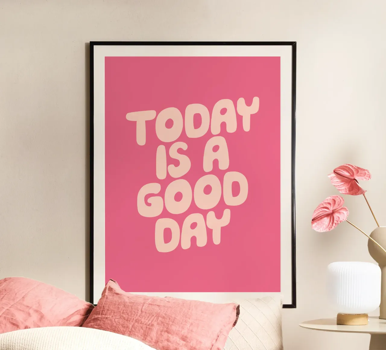 Today is a Good Day (Aujourd'hui est un bon jour) Typographie optimiste hahnemühle de THE MOTIVATED TYPE