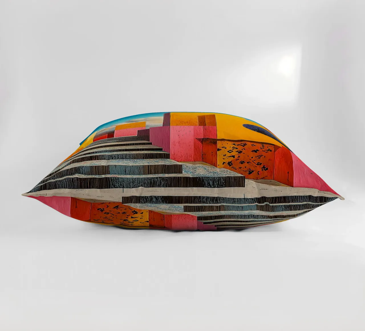 Surrealism Architecture Design Geometry decorative cushion by Nikis Art Studio