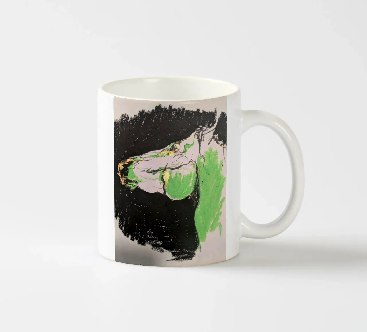 Cheval vert tazza in ceramica da Bénédicte Berthod