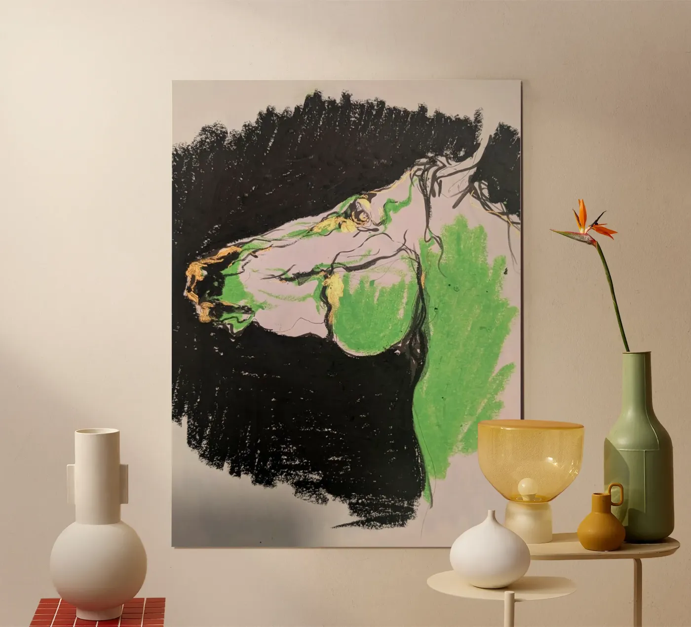 Cheval vert poster da Bénédicte Berthod