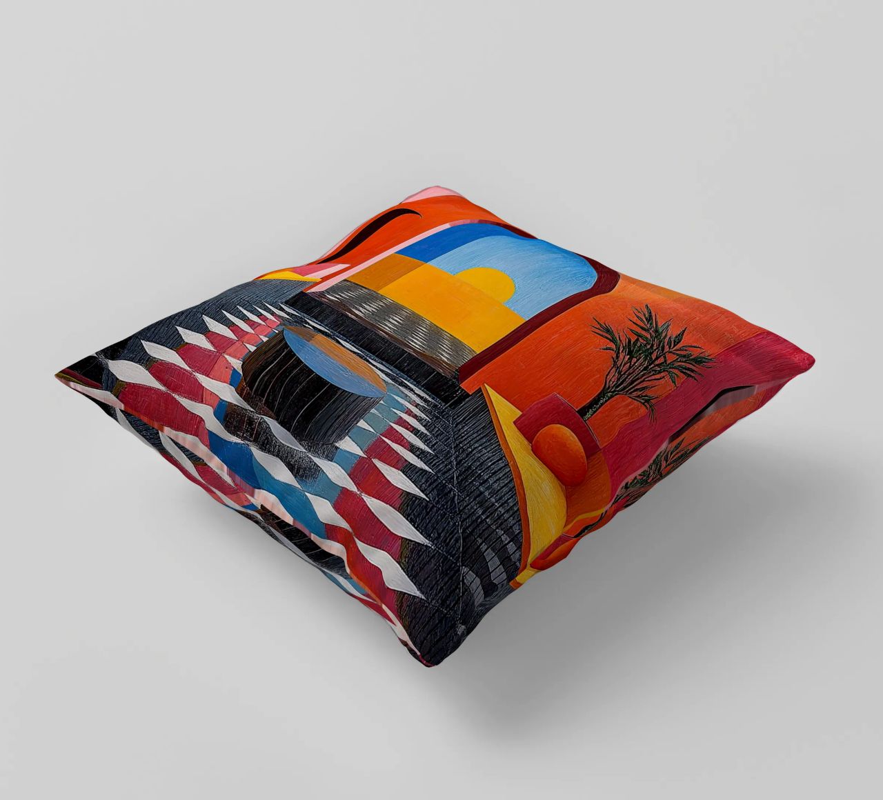 Surréalisme Architecture Design Géométrie coussin de Nikis Art Studio