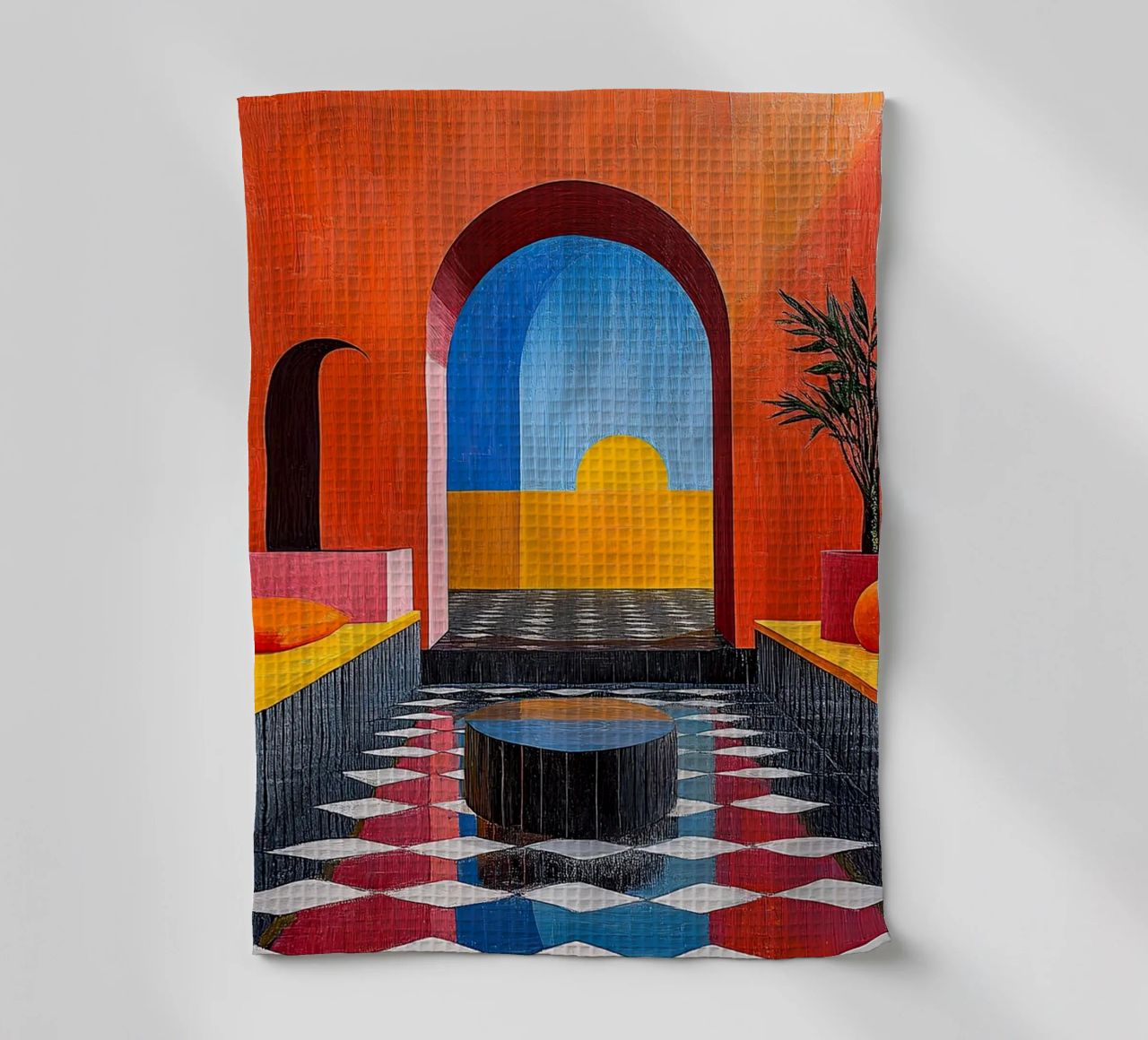 Surréalisme Architecture Design Géométrie torchon de Nikis Art Studio
