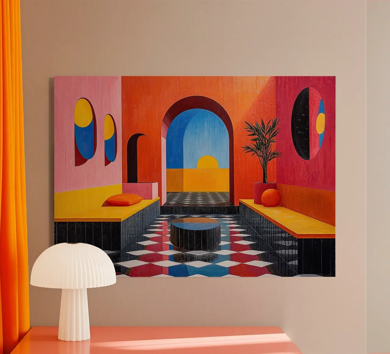 Surrealismo Arquitectura Diseño Geometría metacrilato de Nikis Art Studio