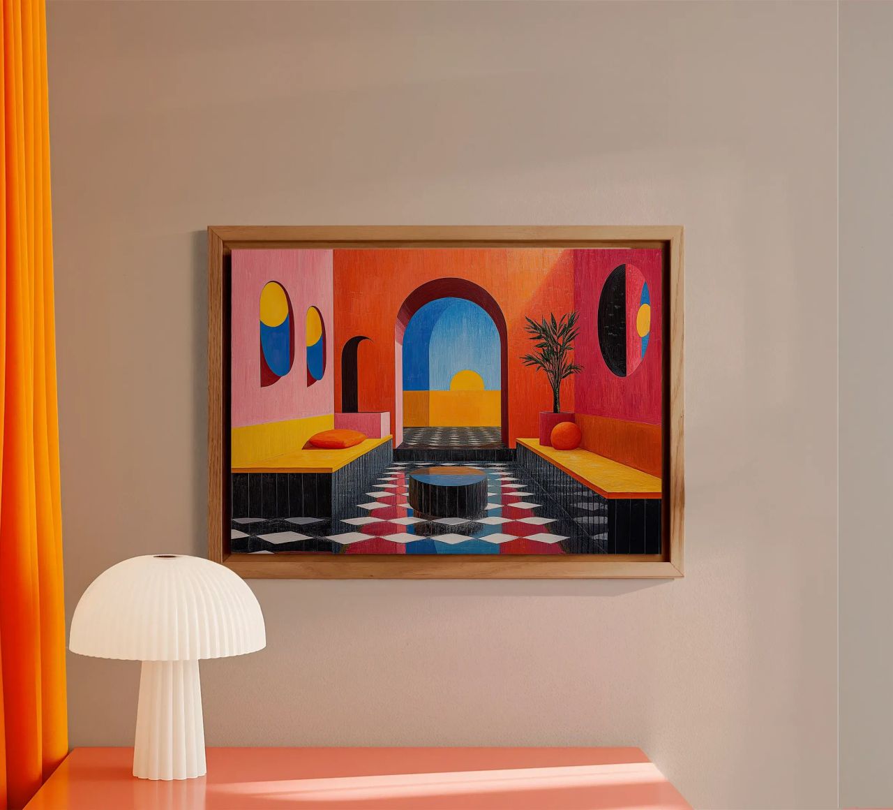 Surréalisme Architecture Design Géométrie alu dibond de Nikis Art Studio