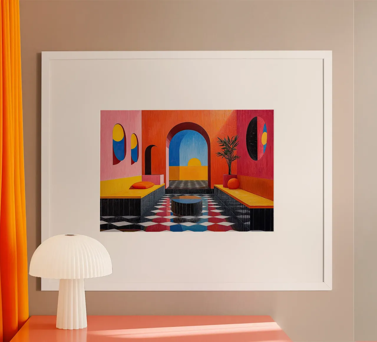 Surrealismus Architektur Design Geometrie Hahnemühle von Nikis Art Studio