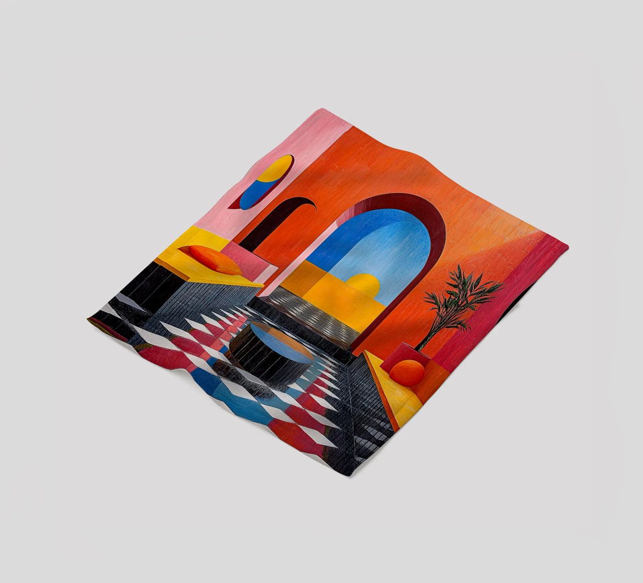 Surréalisme Architecture Design Géométrie plaid polaire de Nikis Art Studio