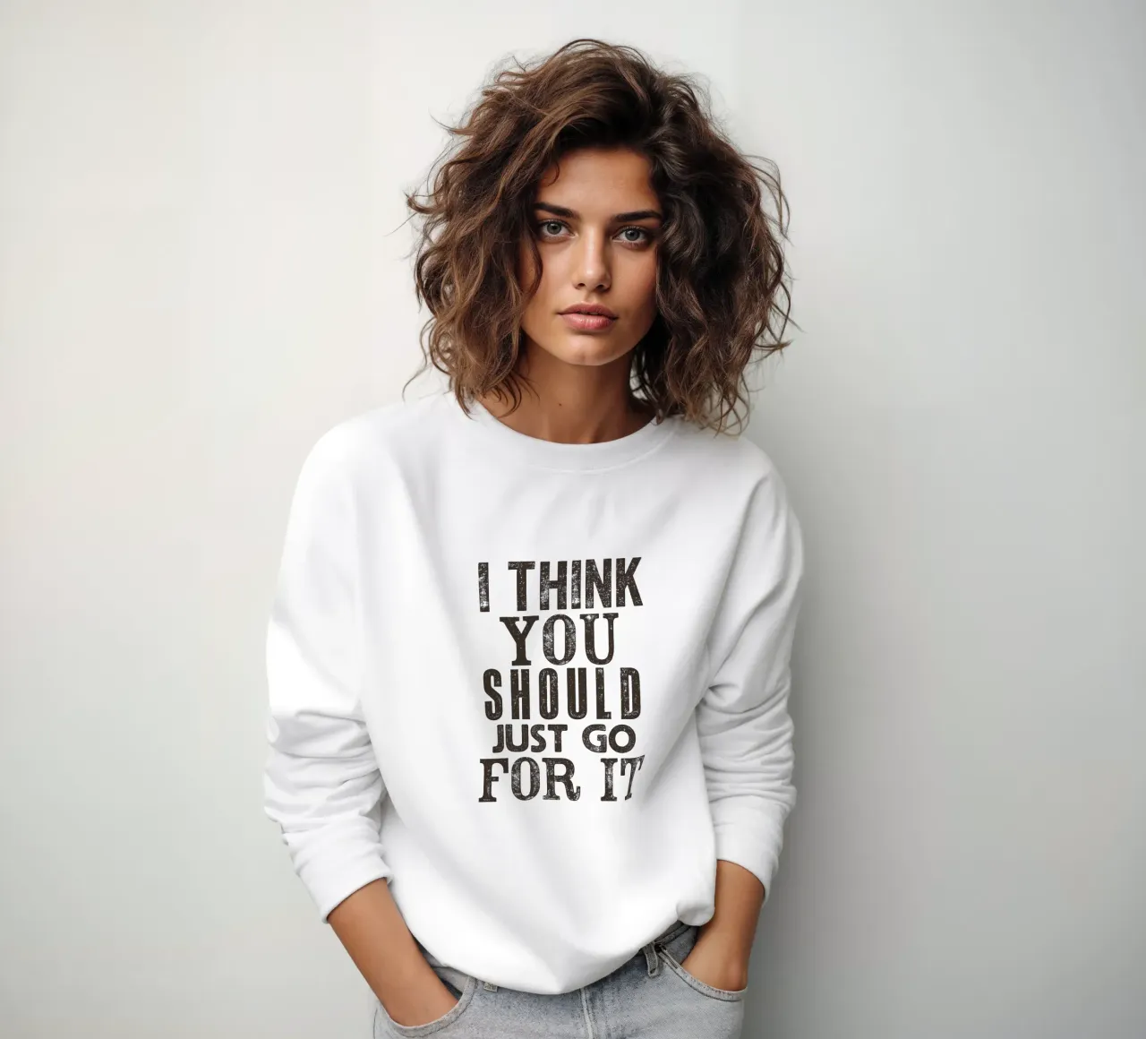 Je pense que tu devrais te lancer sweat de THE MOTIVATED TYPE