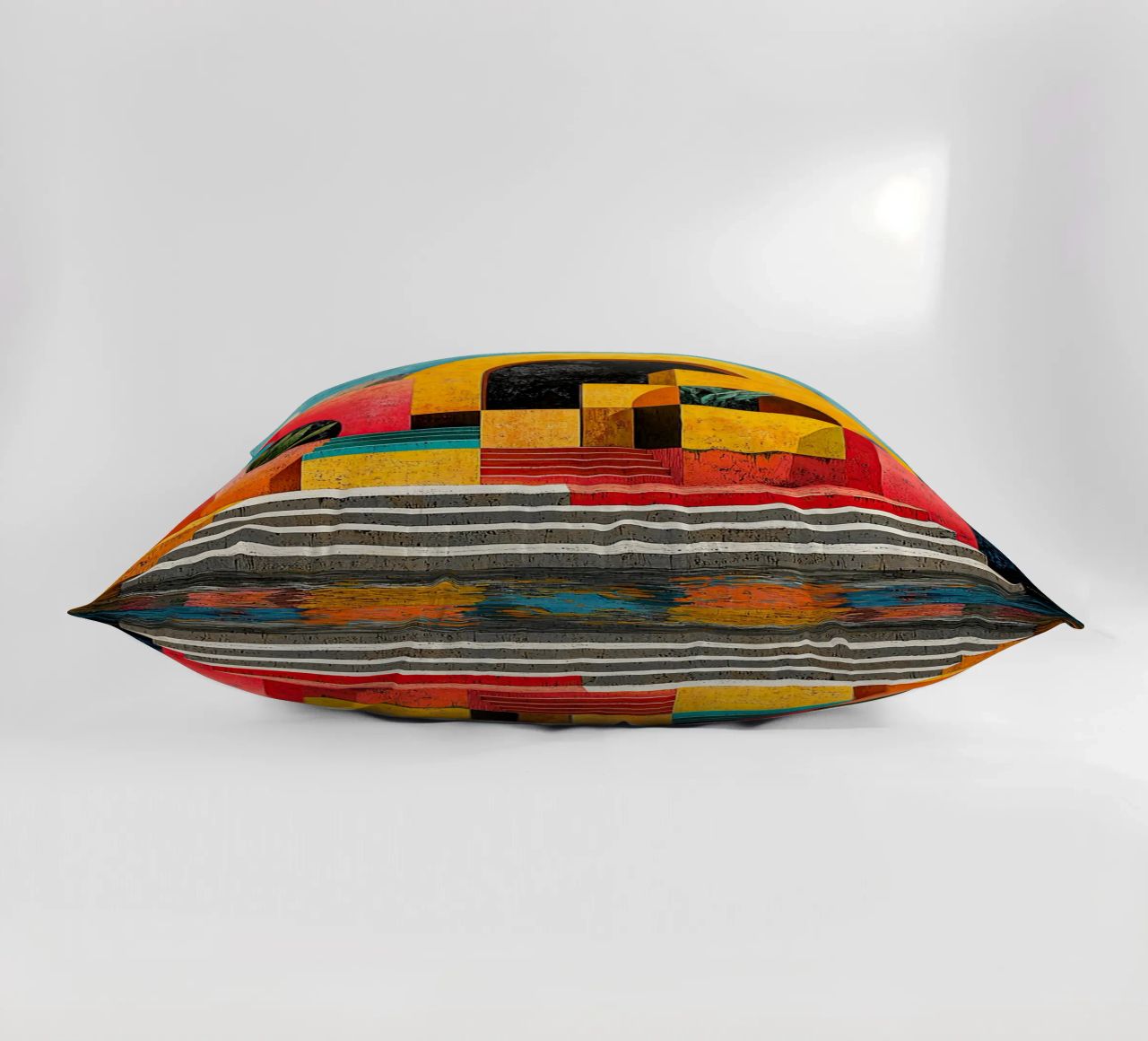 Surrealism Architecture Design Geometry decorative cushion by Nikis Art Studio