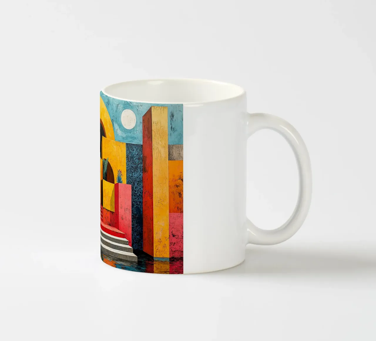 Surrealismo Architettura Design Geometria tazza in ceramica da Nikis Art Studio
