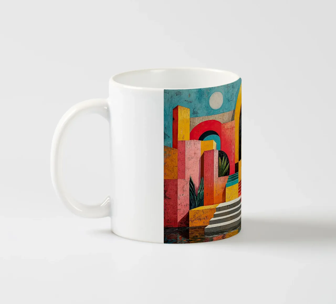 Surrealismo Architettura Design Geometria tazza in ceramica da Nikis Art Studio