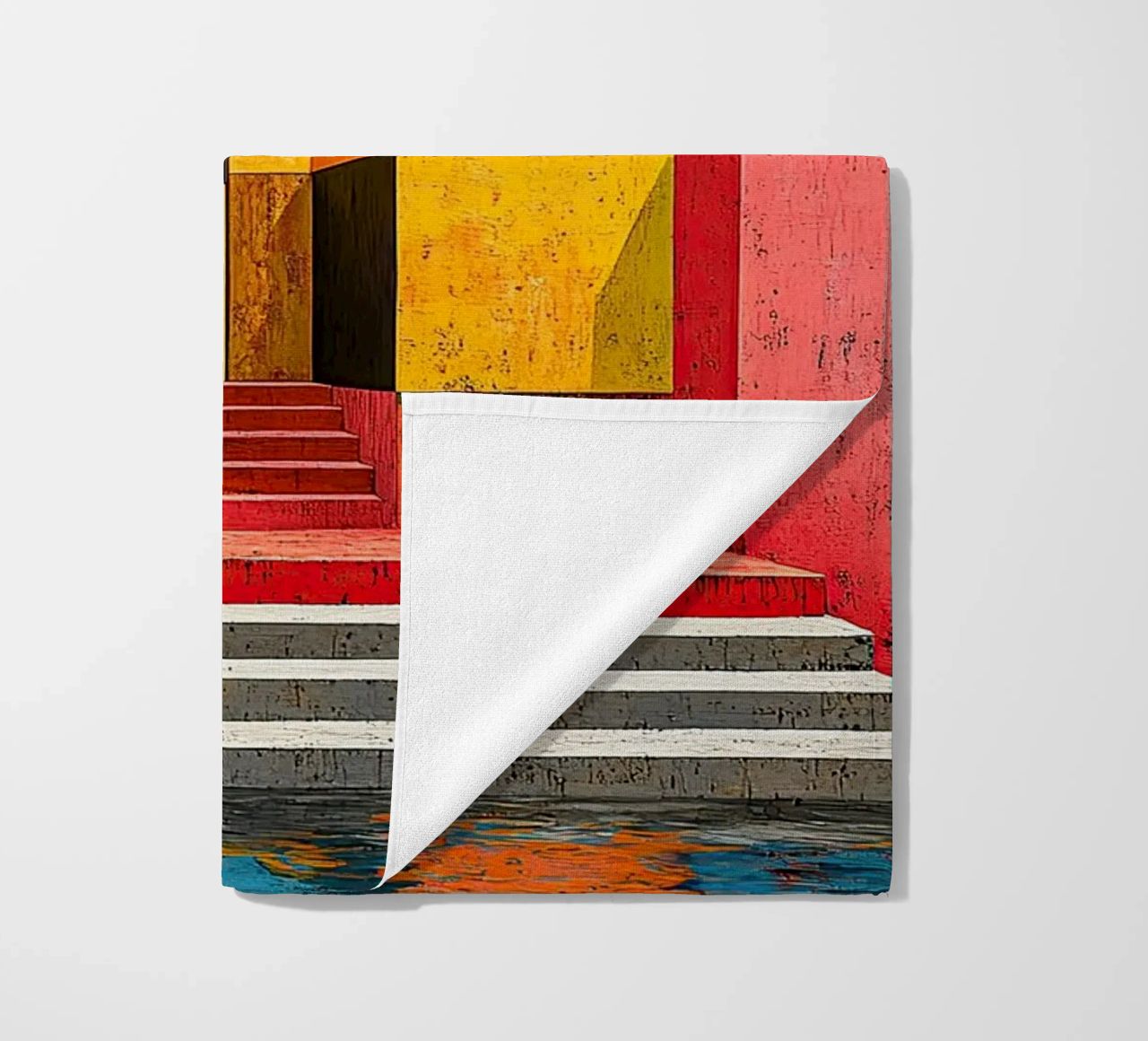 Surrealism Architecture Design Geometry beach towel by Nikis Art Studio