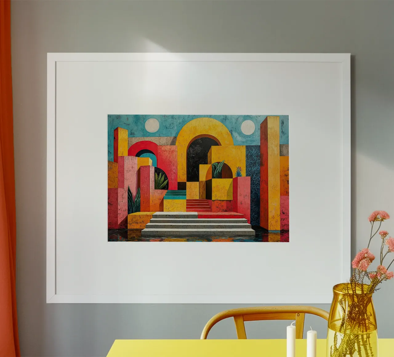 Surrealismus Architektur Design Geometrie Hahnemühle von Nikis Art Studio