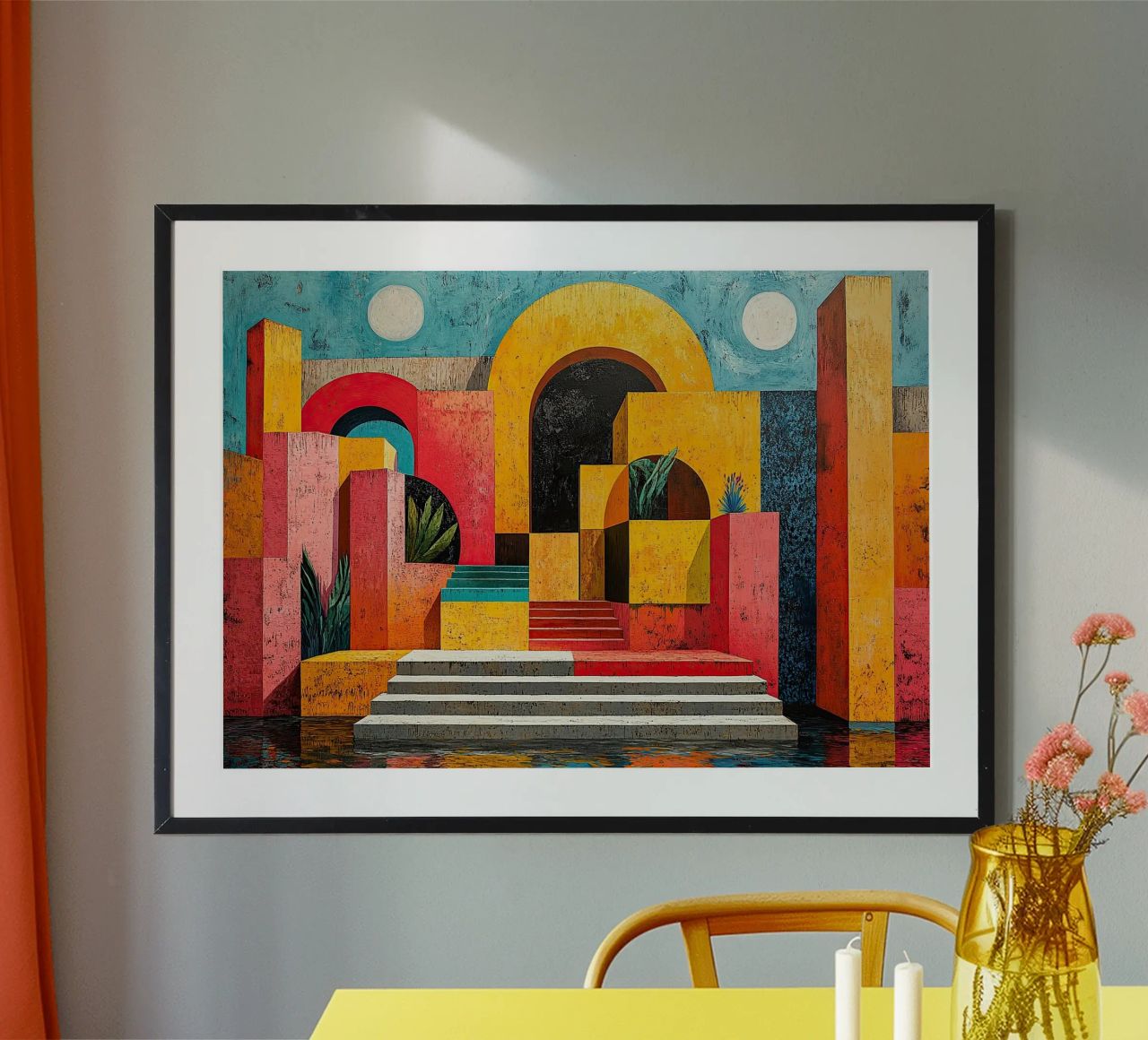 Surrealism Architecture Design Geometry poster by Nikis Art Studio