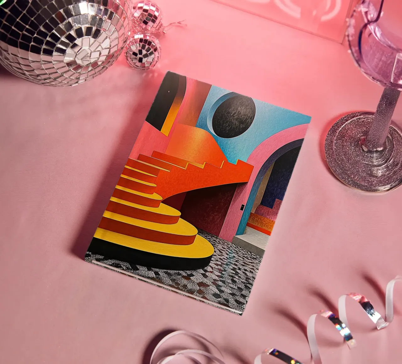 Surrealismus Architektur Design Geometrie Notizbuch von Nikis Art Studio