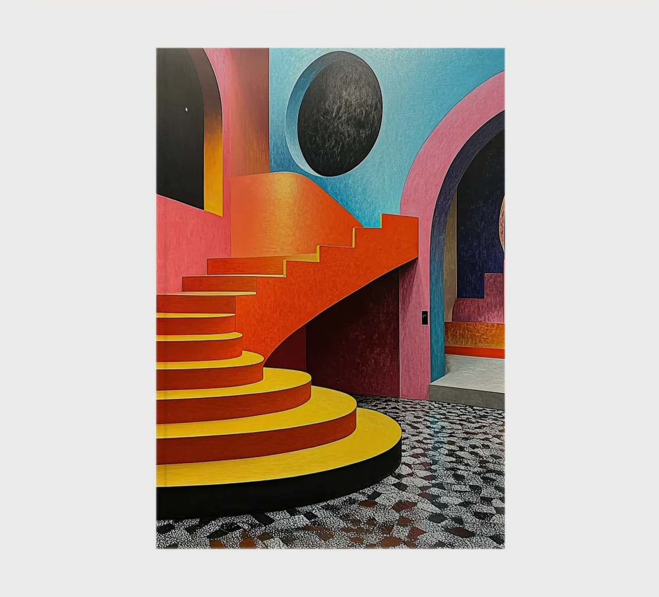 Surrealismus Architektur Design Geometrie Notizbuch von Nikis Art Studio