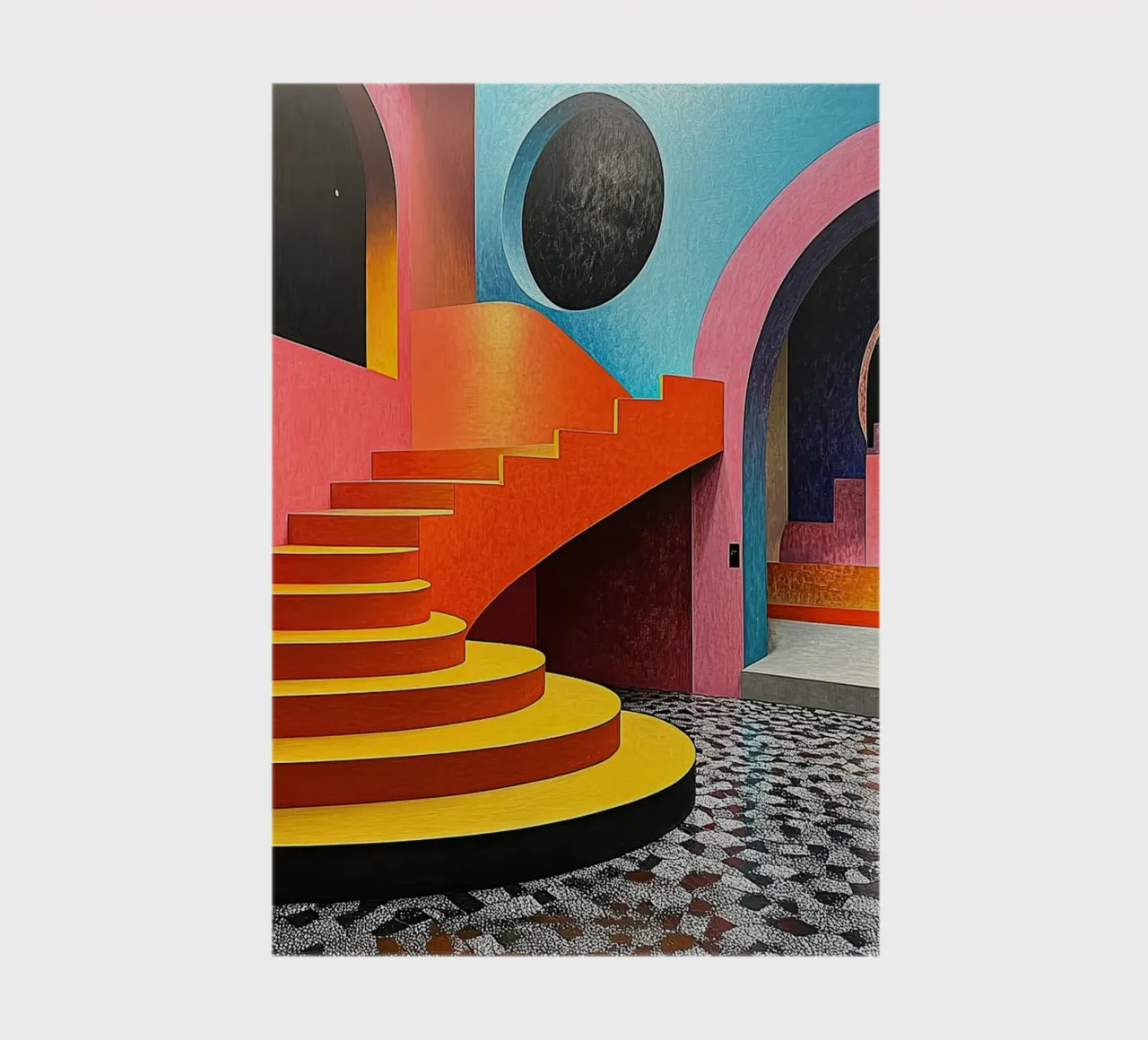 Surrealismus Architektur Design Geometrie Notizbuch von Nikis Art Studio