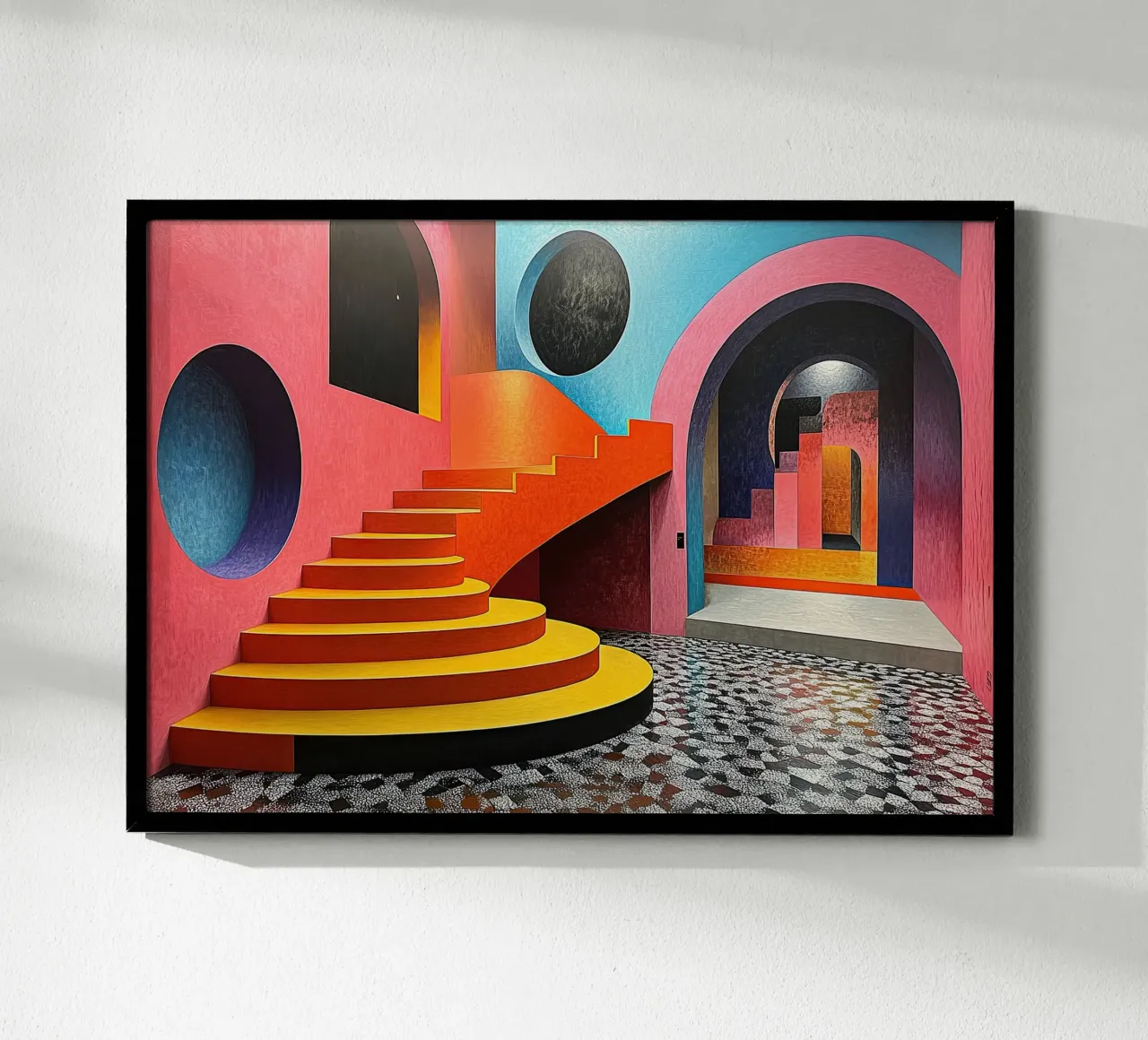 Surréalisme Architecture Design Géométrie poster de Nikis Art Studio