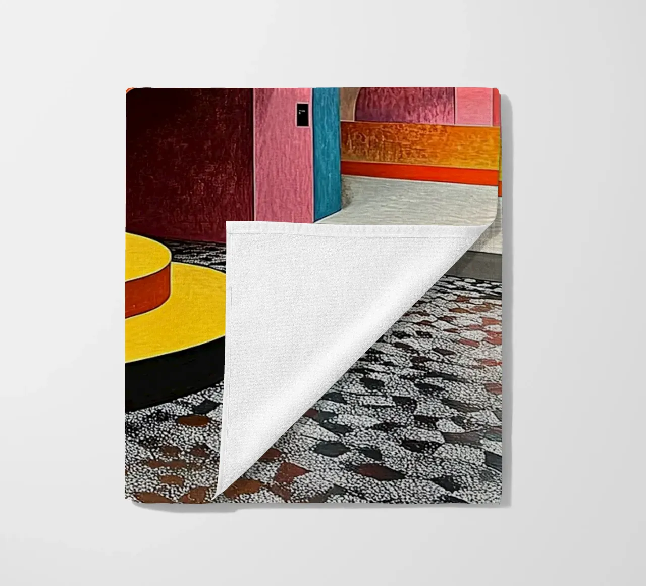 Surrealism Architecture Design Geometry beach towel by Nikis Art Studio