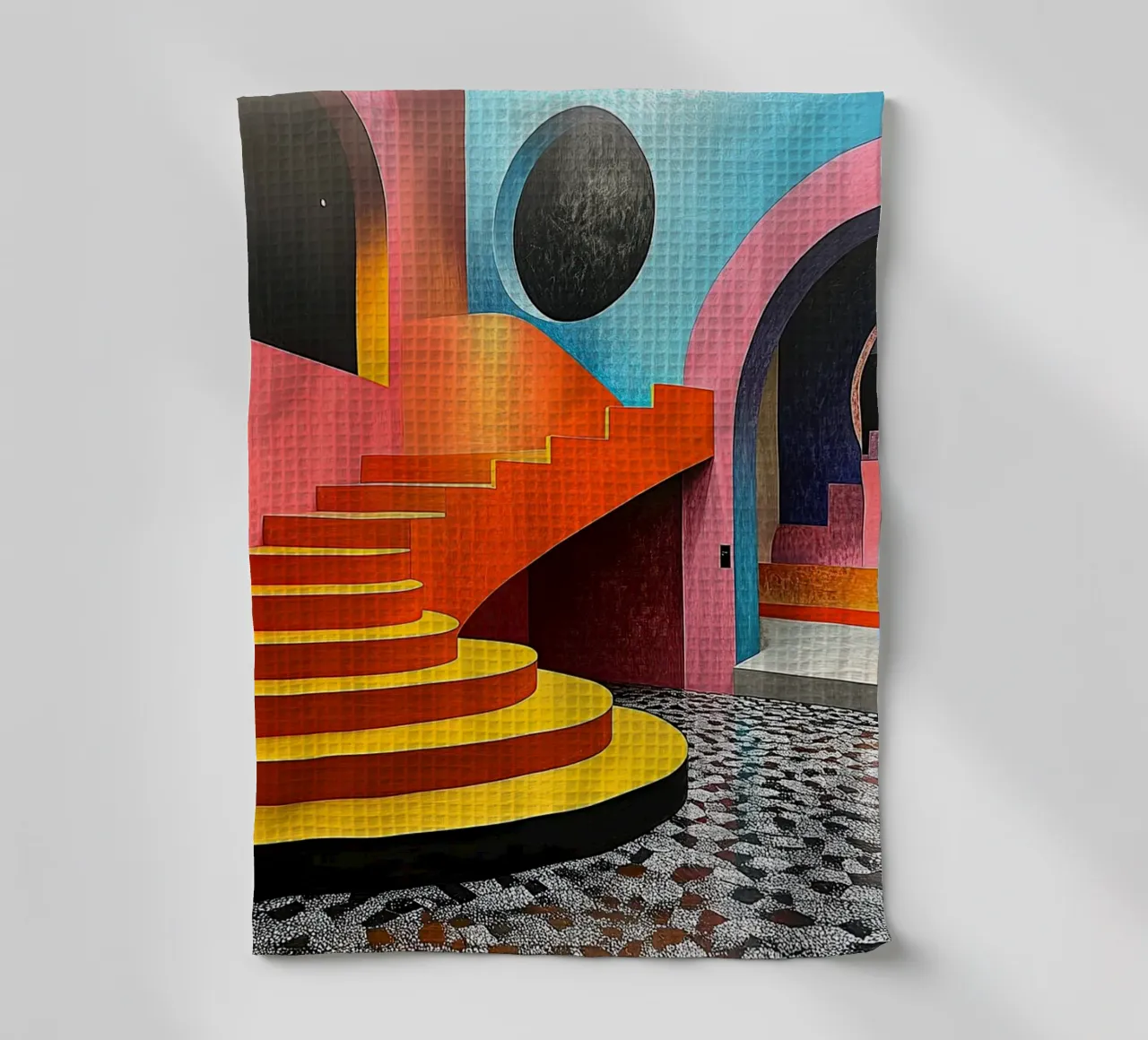 Surréalisme Architecture Design Géométrie torchon de Nikis Art Studio