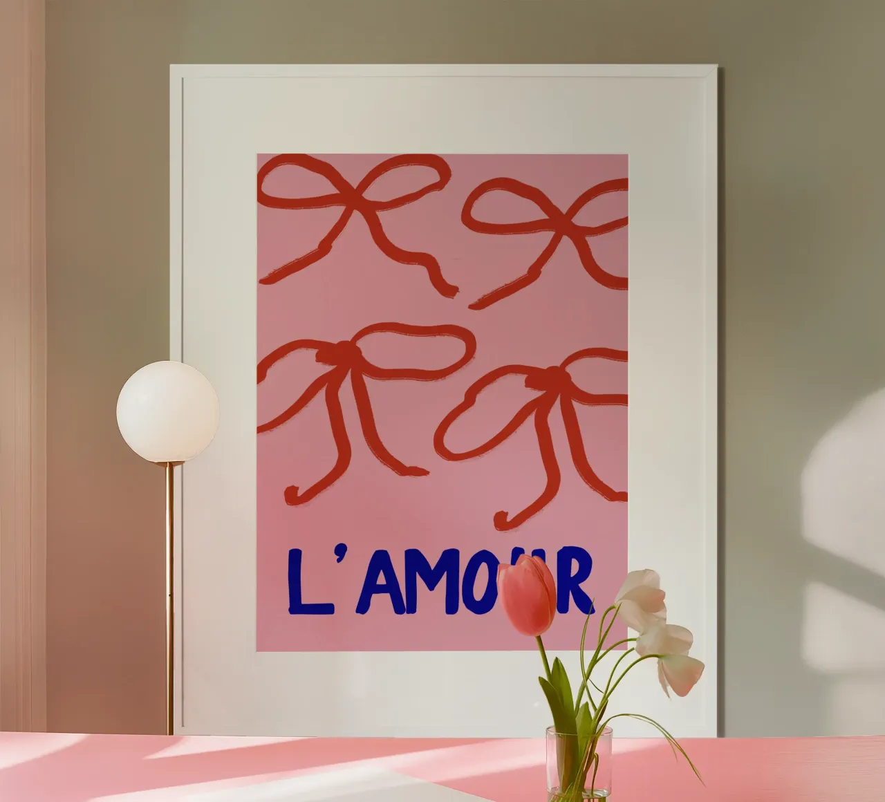 L`Amour poster con telaio in alluminio da treechild