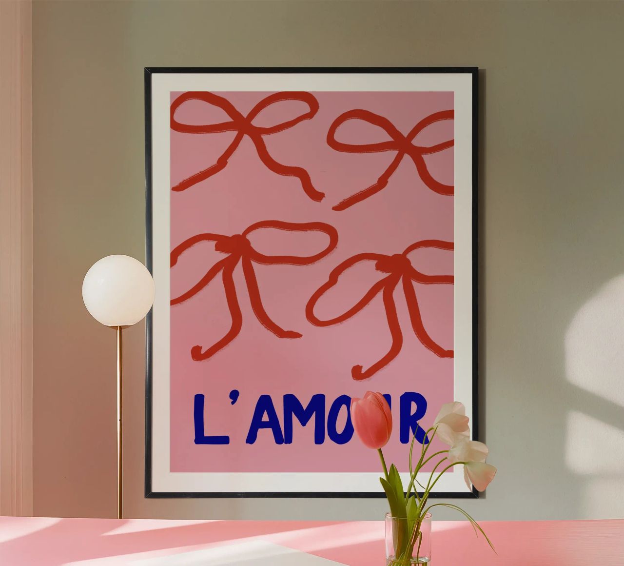 L`Amour poster con marco de aluminio de treechild