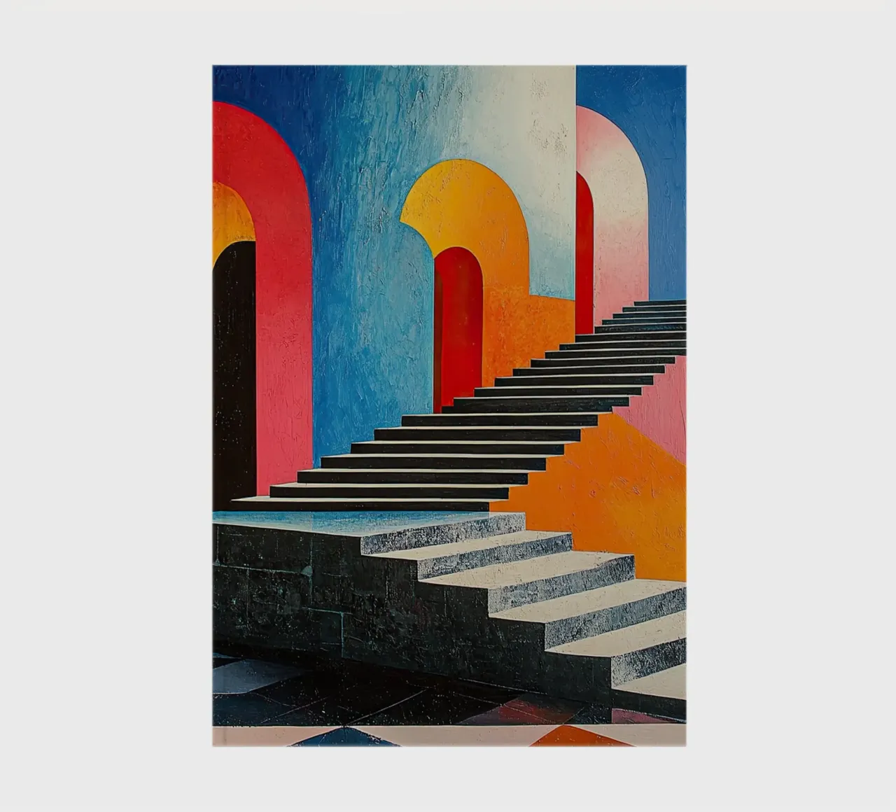 Surrealismus Architektur Design Geometrie Notizbuch von Nikis Art Studio