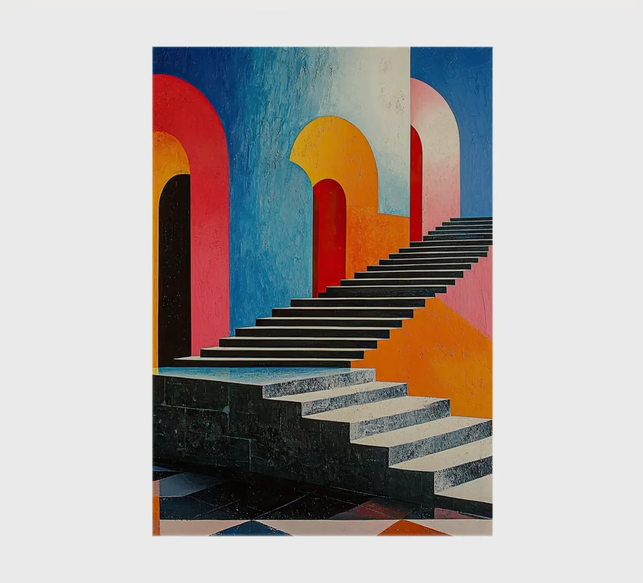 Surrealismus Architektur Design Geometrie Notizbuch von Nikis Art Studio