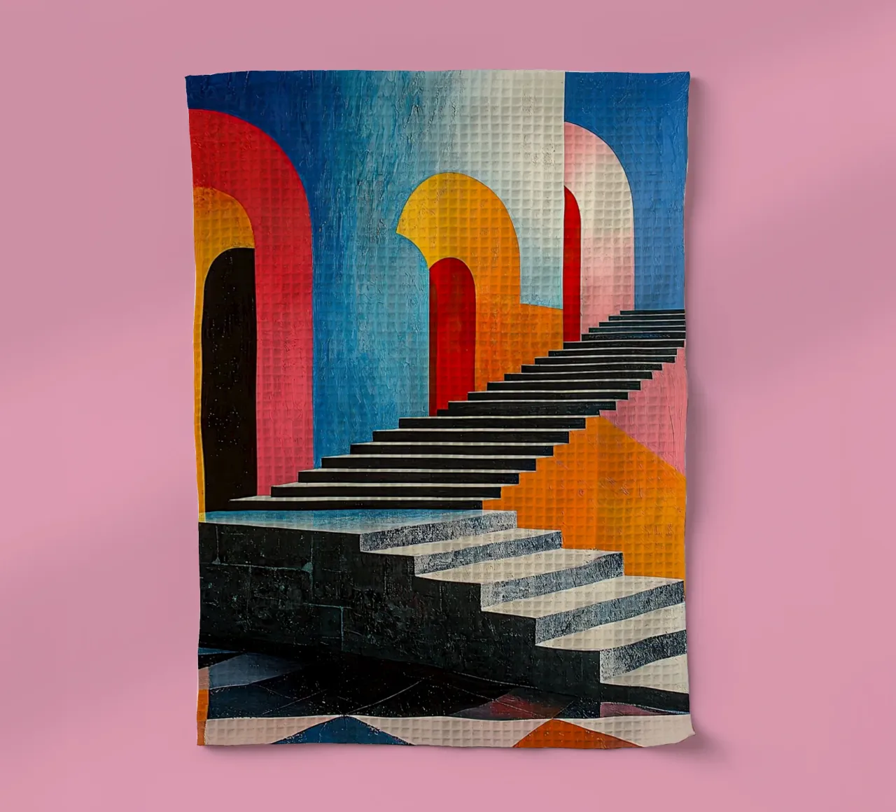 Surréalisme Architecture Design Géométrie torchon de Nikis Art Studio