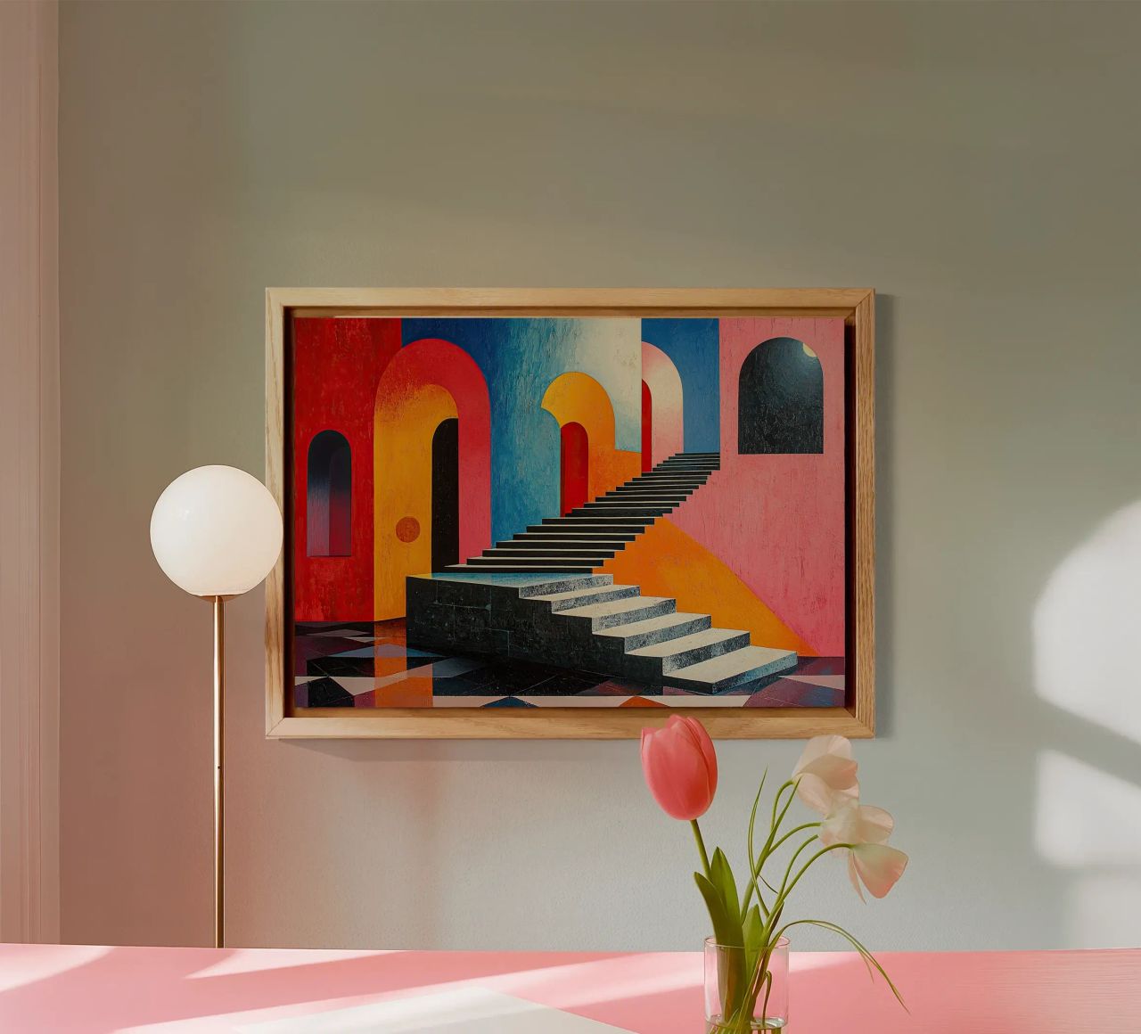 Surrealismo Architettura Design Geometria pannello forex da Nikis Art Studio