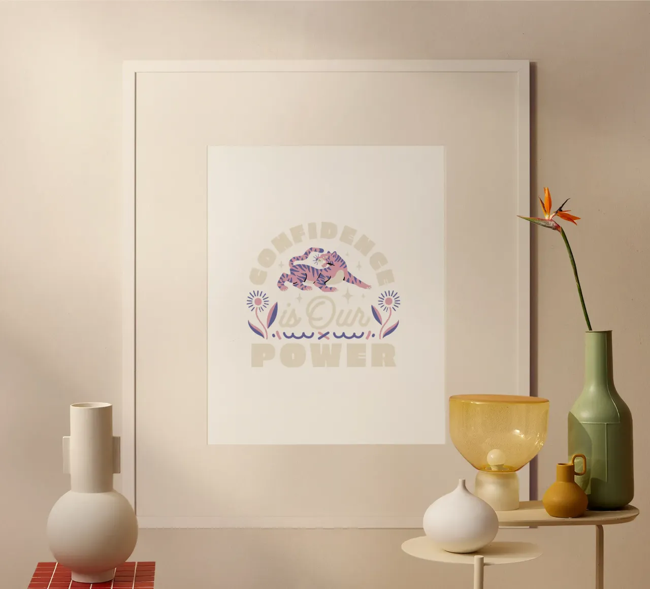 La fiducia è il nostro potere poster con telaio in alluminio da 🥝 KIWI STORE