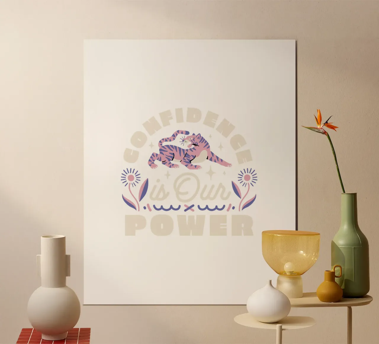 La fiducia è il nostro potere poster con telaio in alluminio da 🥝 KIWI STORE