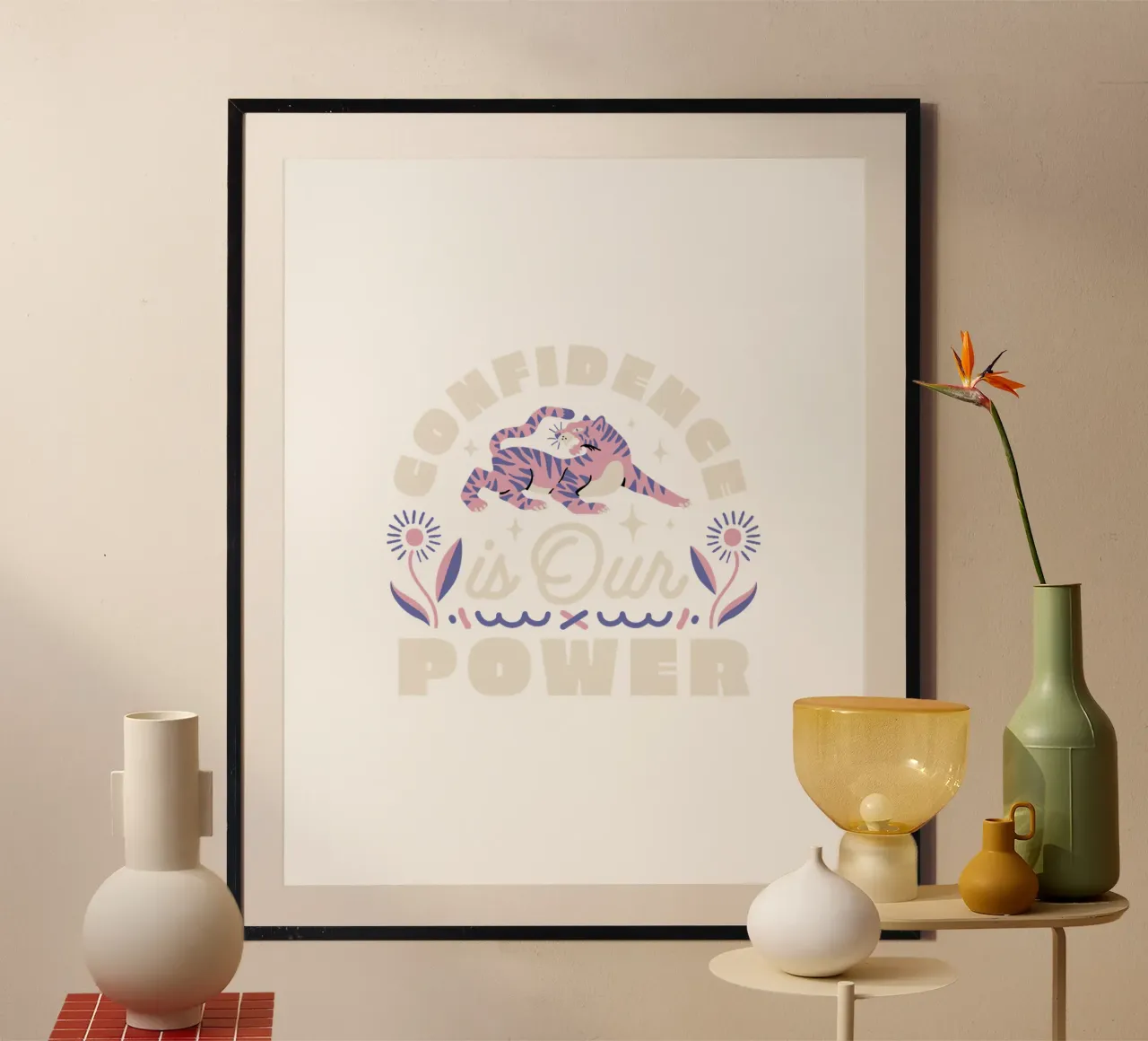 La fiducia è il nostro potere poster con telaio in alluminio da 🥝 KIWI STORE